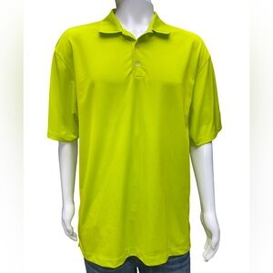 Nike Lime Green Polo Shirt Dri-FIT Short Sleeve